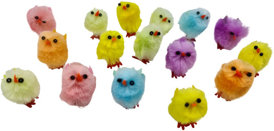 24 Mini Coloured Chicks Bonnet Hat Craft Kids Easter Egg Hamper Decorations Keechi & co.