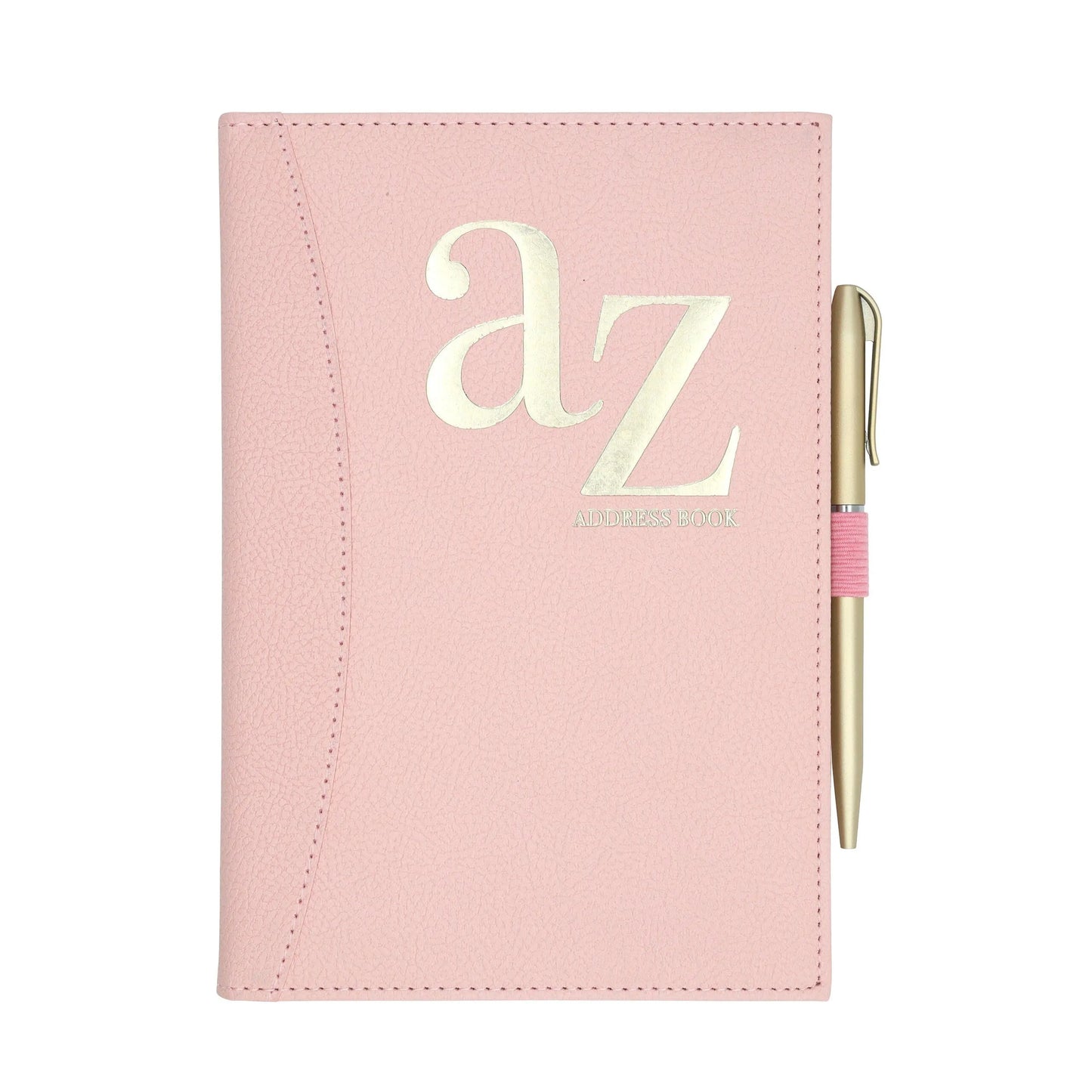 A to Z Telephone Address Book A-Z Index Hard Back Cover with Pen A5 Address Book Home Office Work (black pink Design with pen A5  size Keechi & co.