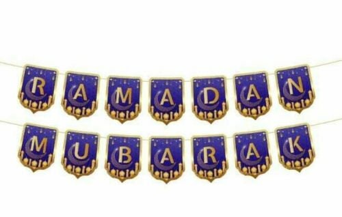 Ramadan Mubarak Banner Decoration Decorative Hanging Eid Bunting Party Keechi & co.