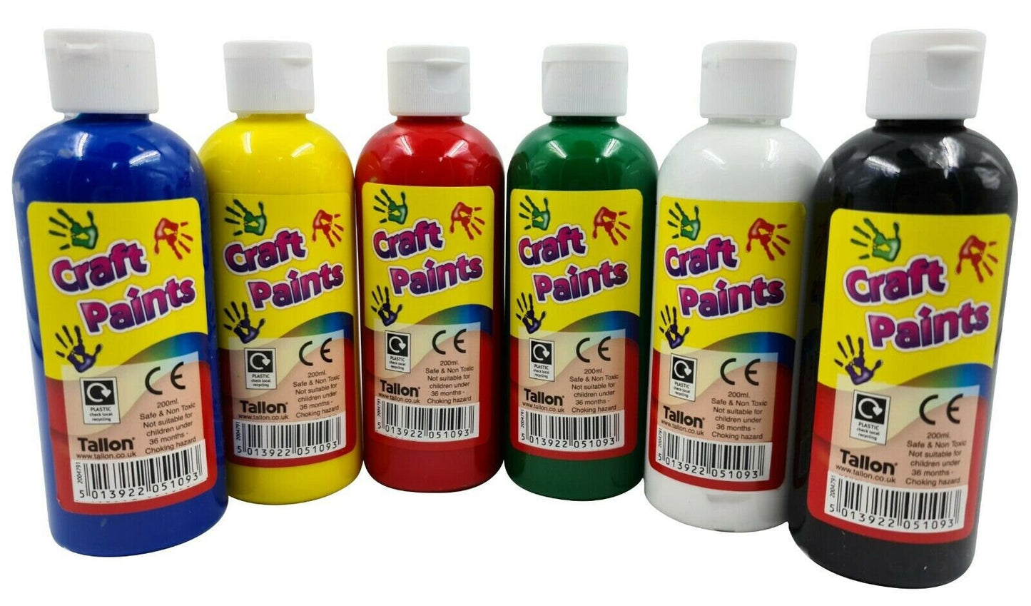 Poster Paint Children's Ready Mixed Non Toxic Kids Paints Bottles 18 X 200ml Keechi & co.