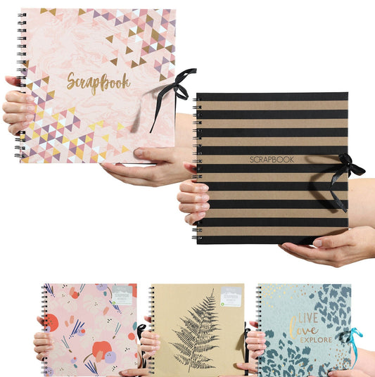 Photo Scrapbook Album: Family Memory Book with Black Paper (25x25cm)