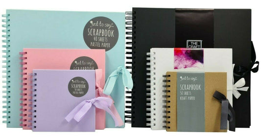 Square Scrapbook: Kraft Designs, Spiral Bound with Ribbon