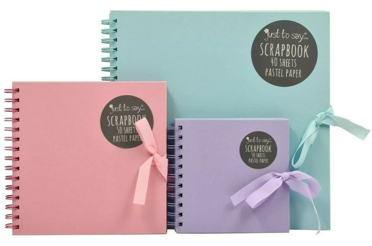 Square Scrapbook: Kraft Designs, Spiral Bound with Ribbon