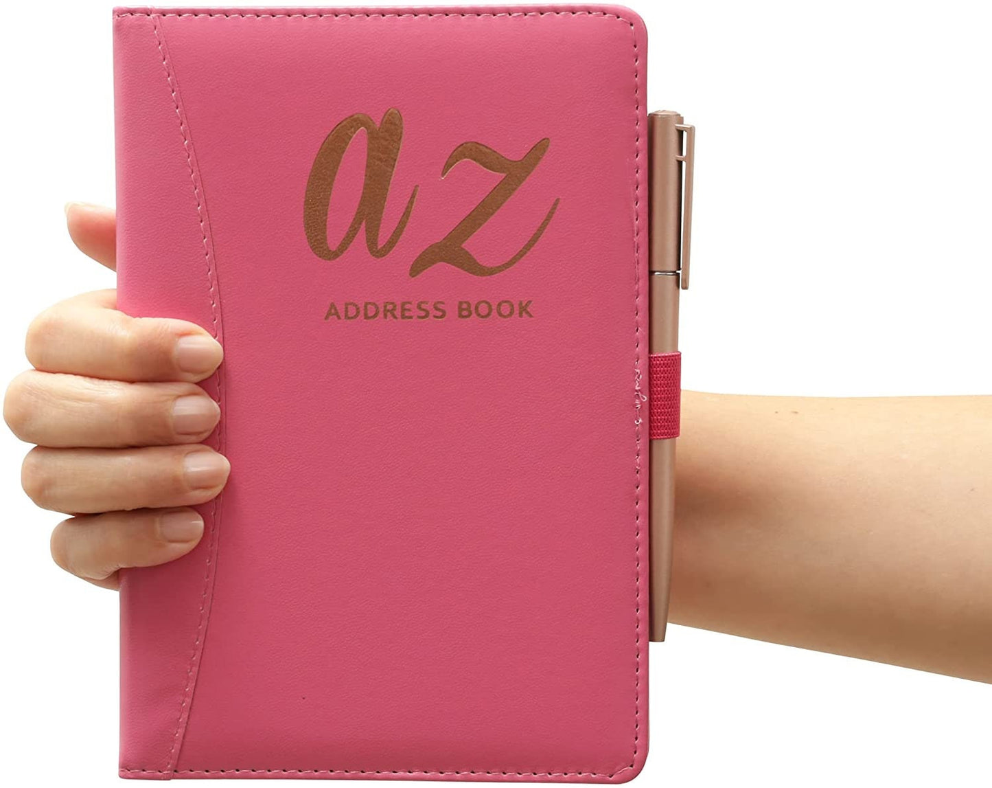 A5 Address Book: Vintage Fabric Style, A-Z Index Plus Pen