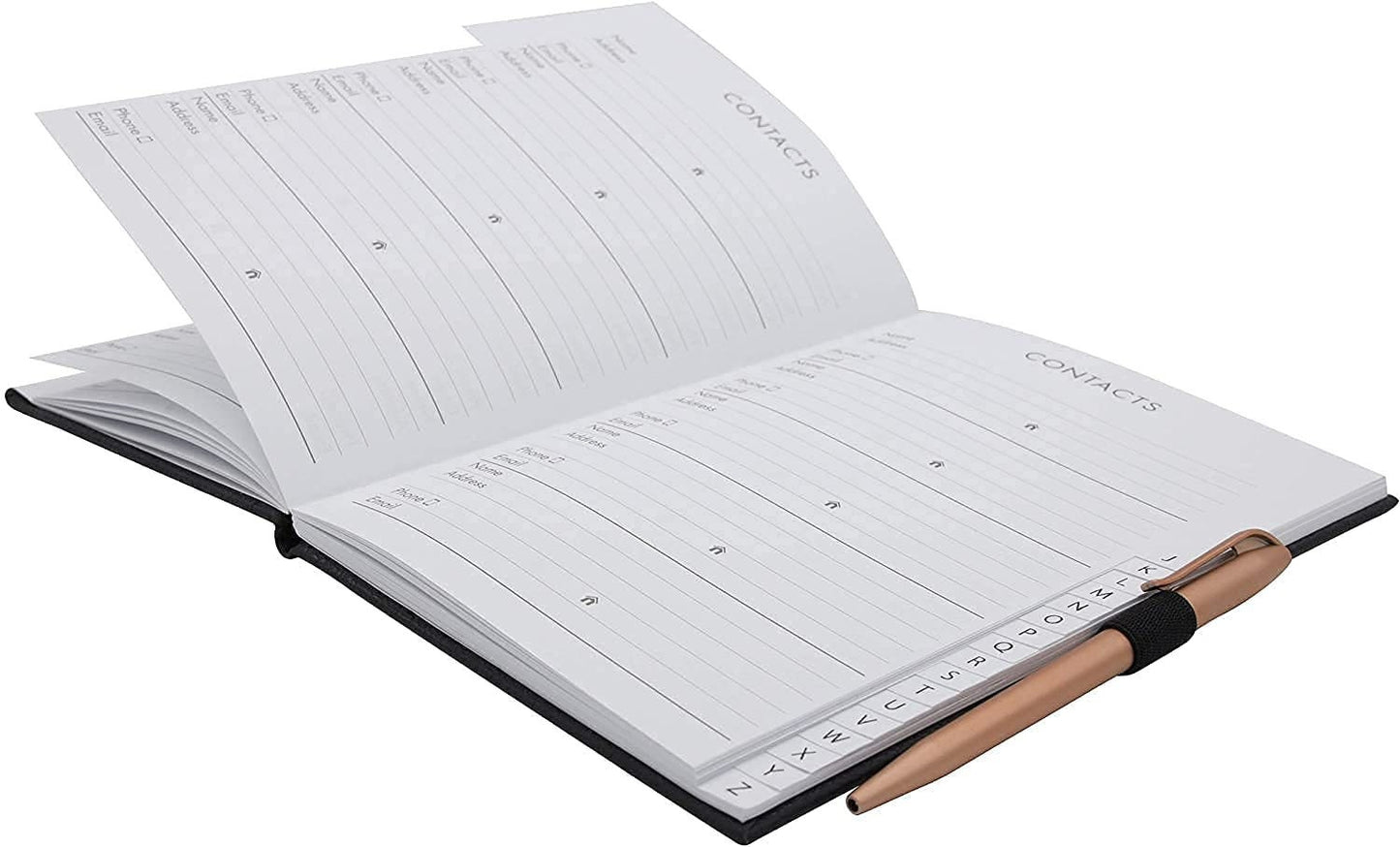 Red A5 Address Book: Vintage Style Birthday Organizer