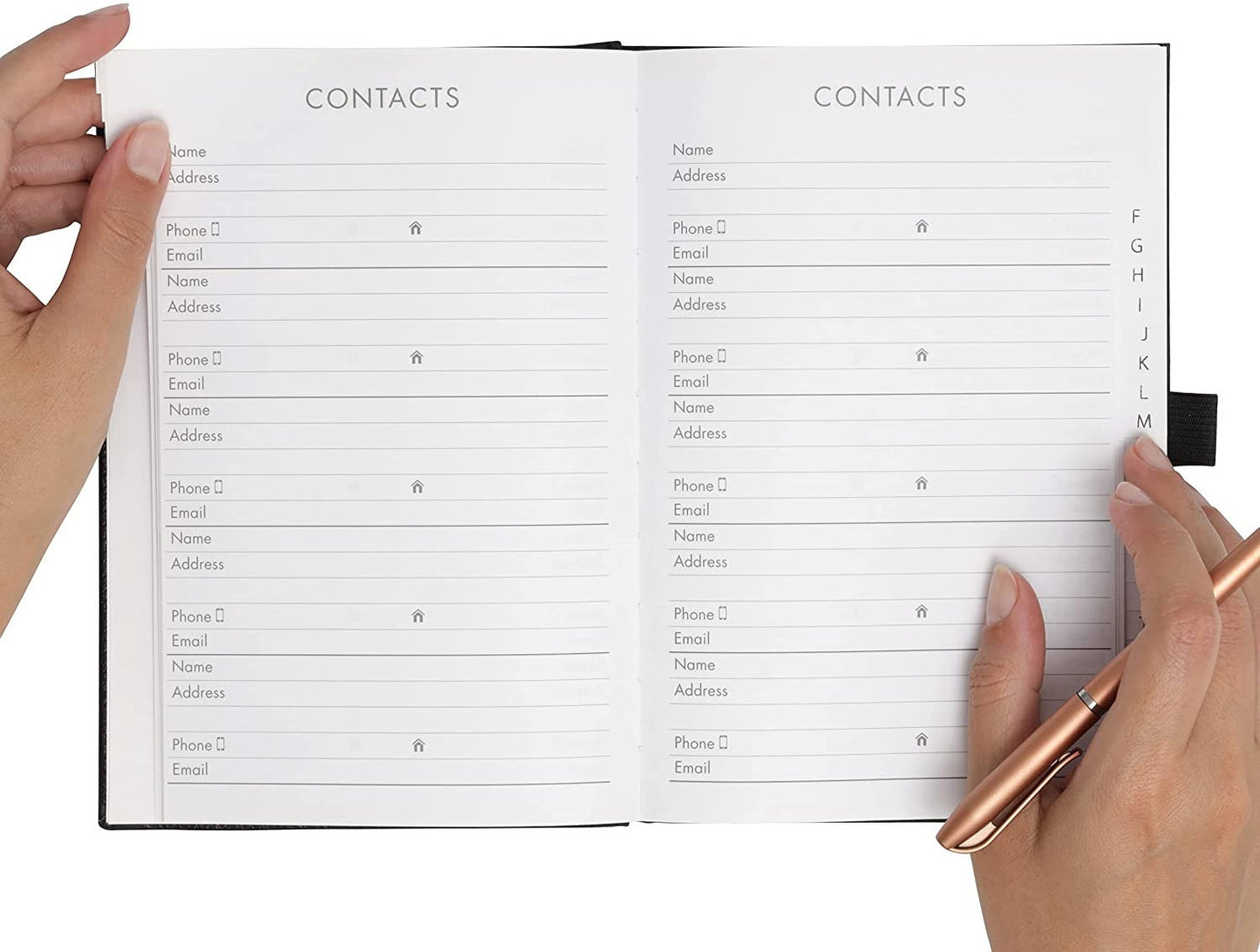 Red A5 Address Book: Vintage Style Birthday Organizer
