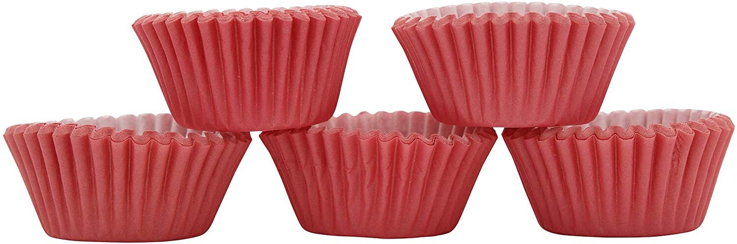 Mini Cupcake Cases Baking Muffin Cake Petits Fours for Birthday Party Wedding Home Party Themed Event Charity and Special Occasions (cerise) Keechi & co.