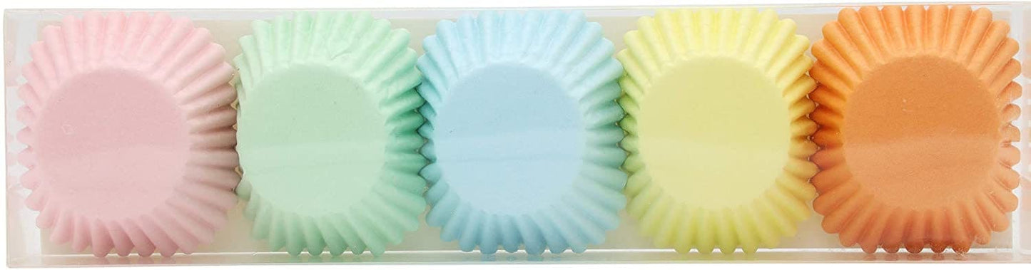 100 Mini Cupcake Cases Baking Muffin Cake Birthday Wedding Home Party (Pastel Mix)