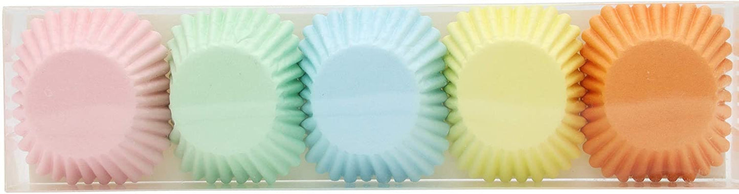 100 Mini Cupcake Cases Baking Muffin Cake Birthday Wedding Home Party (Pastel Mix)