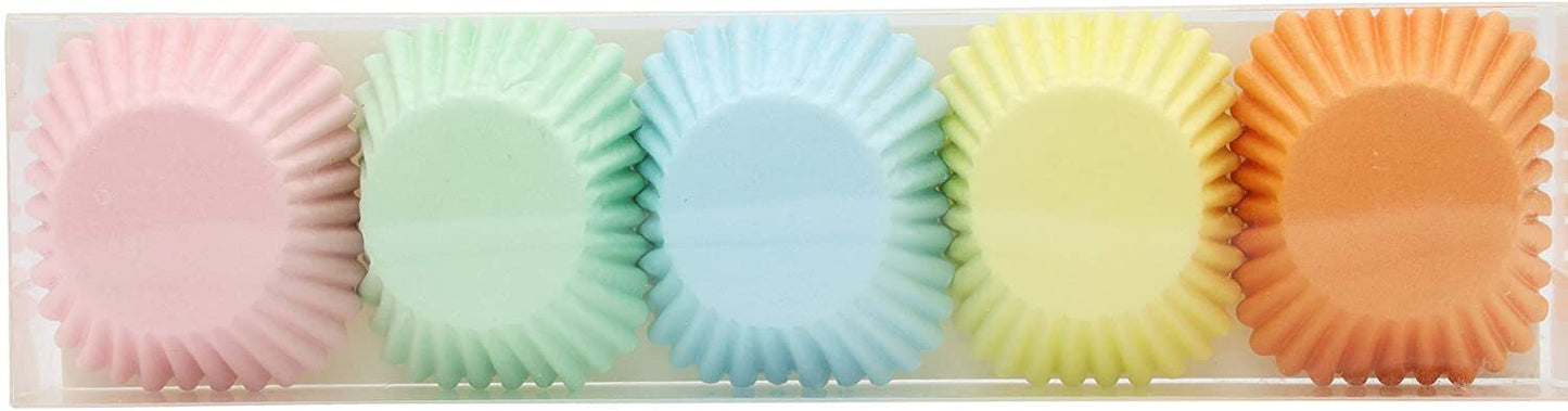 100 Mini Cupcake Cases Baking Muffin Cake Birthday Wedding Home Party (Pastel Mix)