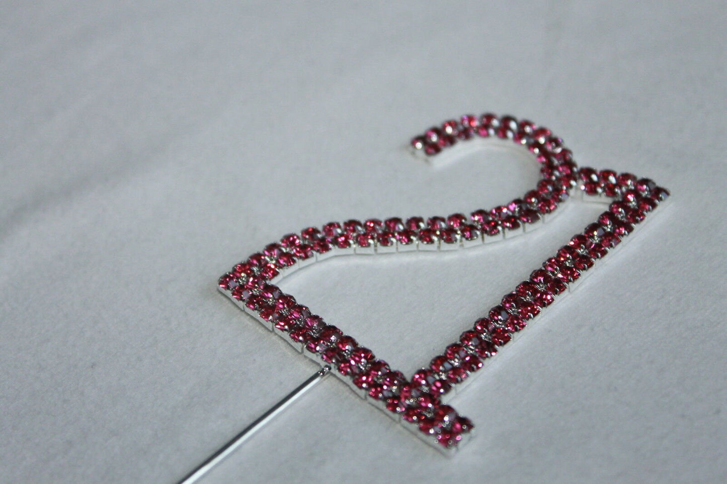 Pink Number 21 Cake Pick Topper Decoration 21st Diamante Sparkly Keechi & co.