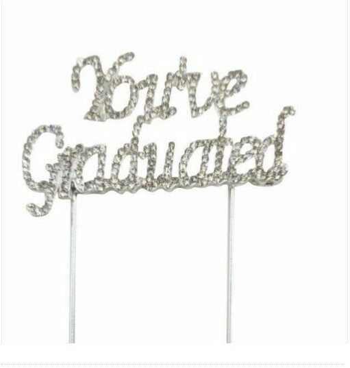 You've Graduated Cake Pick Topper Decoration Graduation Diamante Sparkly Keechi & co.