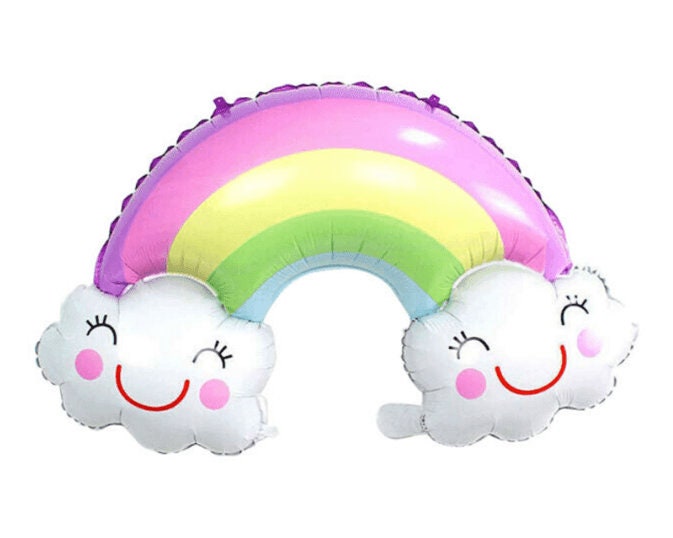 Rainbow Foil Balloon Balloons Party Decoration Air Fill 64cm x 38cm Keechi & co.