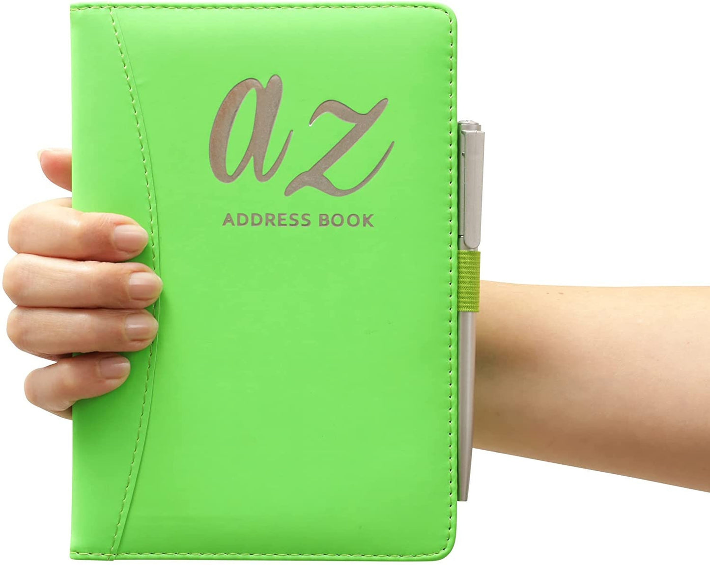 A5 Address Book: Vintage Fabric Style, A-Z Index Plus Pen