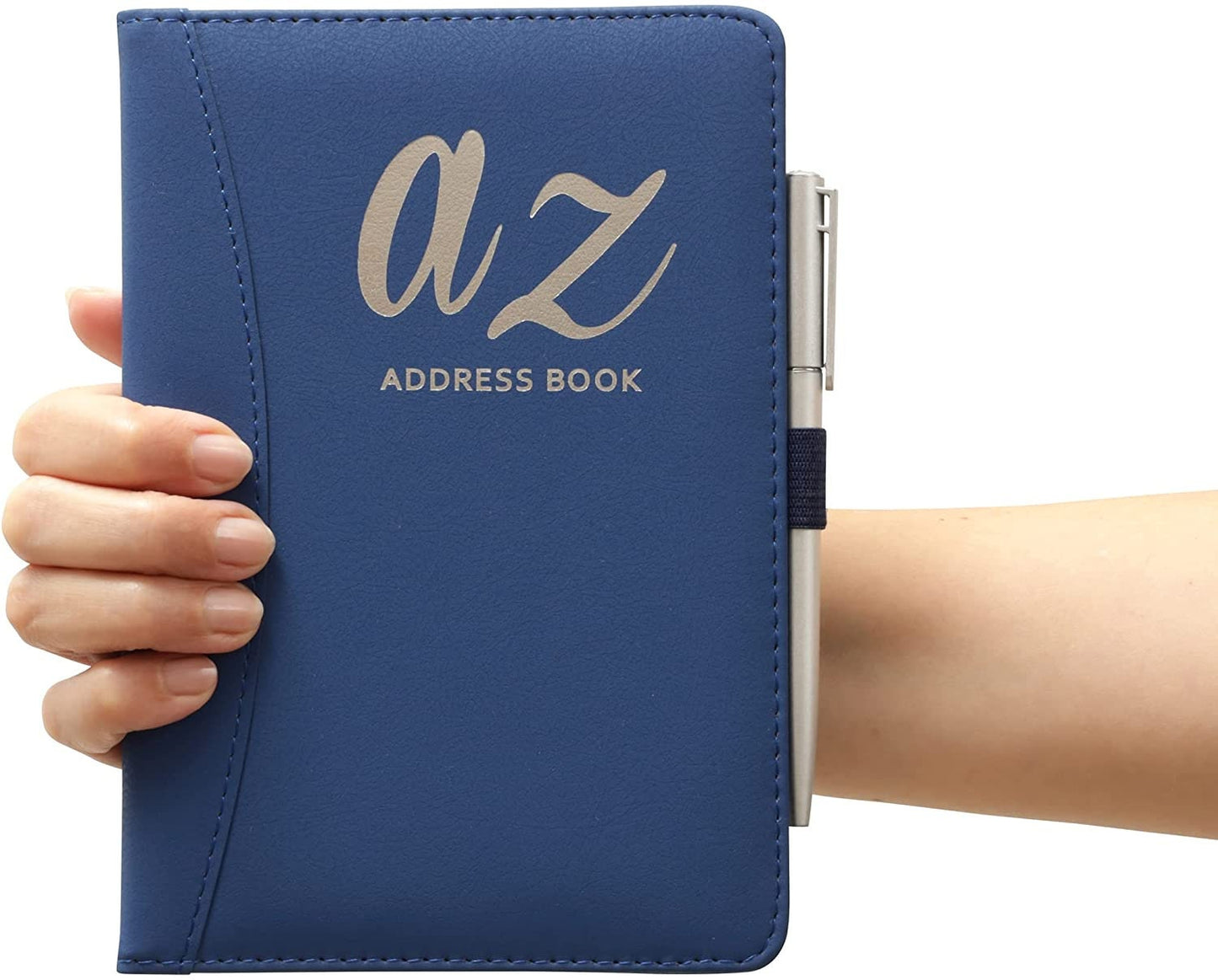 A5 Address Book: Vintage Fabric Style, A-Z Index Plus Pen