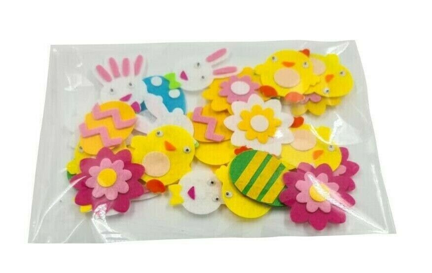 32 Easter Felt Decorative Stickers Cute Card Crafts Embellishments Chicks Bunny Keechi & co.
