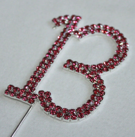 Pink Number 13 Cake Pick Topper Decoration 13th Diamante Sparkly Keechi & co.