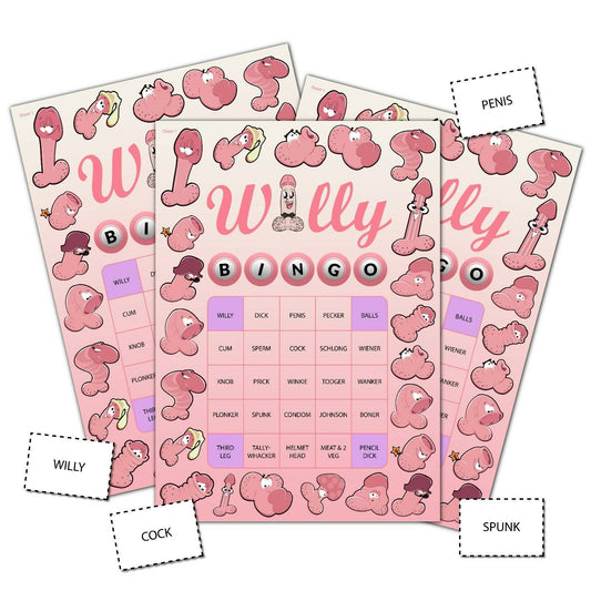 Hen Night Party Bride to Be Funny Willy Bingo Game up to 12 Players BINGO Keechi & co.