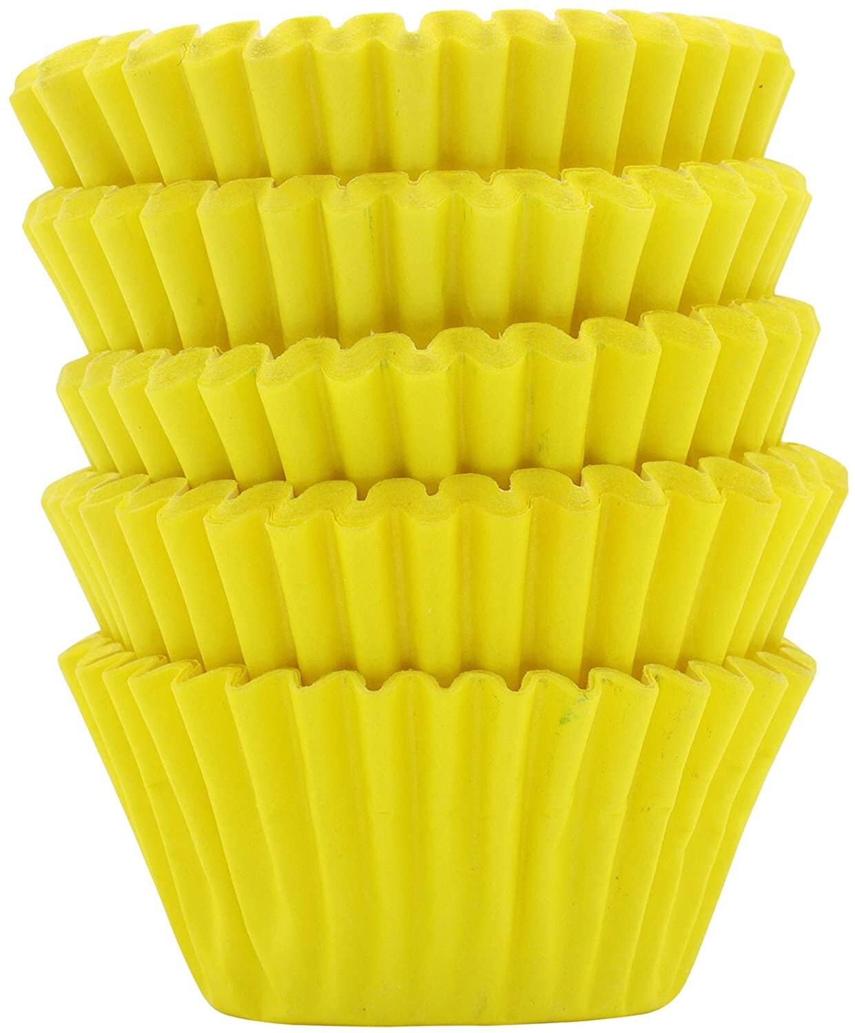 100 Mini Cupcake Cases Baking Muffin Cake Birthday Wedding Home Party (Yellow) Keechi & co.