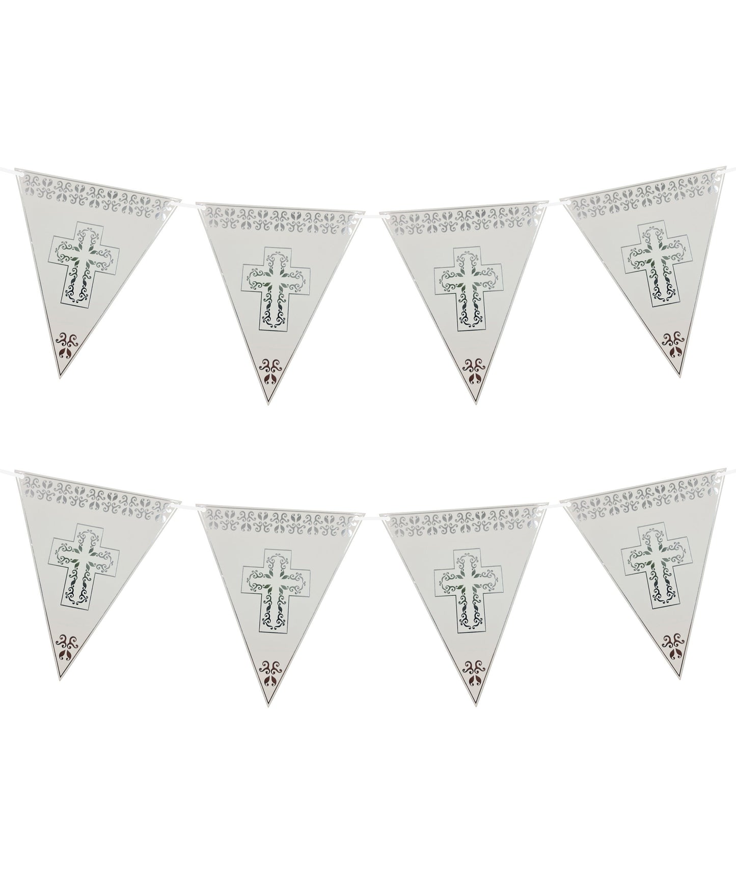 First Holy Cross Communion Bunting  8 Flag pink gold silver blue rose gold Garland Party ware Banner Decorations Keechi & co.
