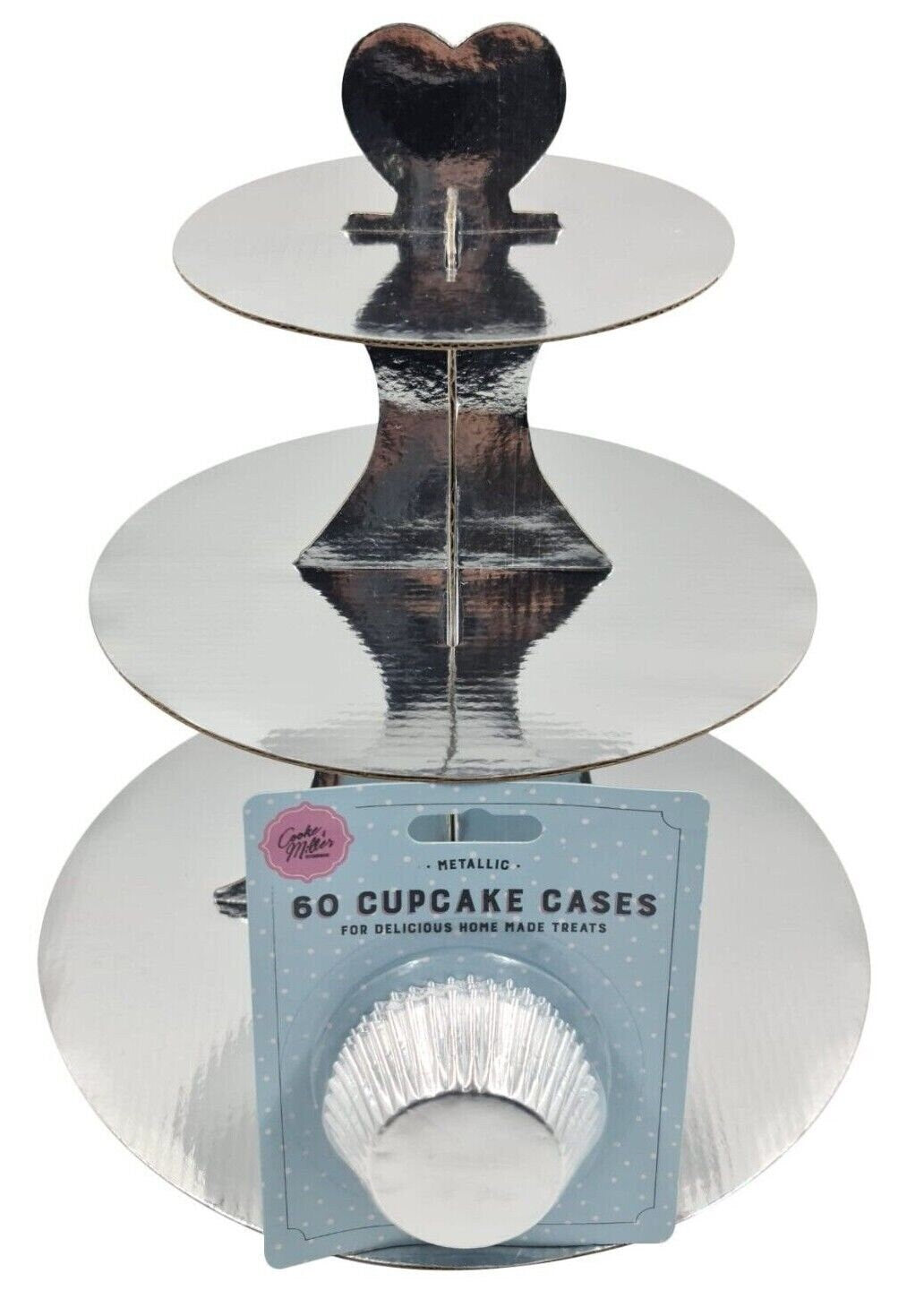3 Tier Cupcake Stand & 60 Cases Muffin Holder Cardboard Cake Rack Kids Party Keechi & co.