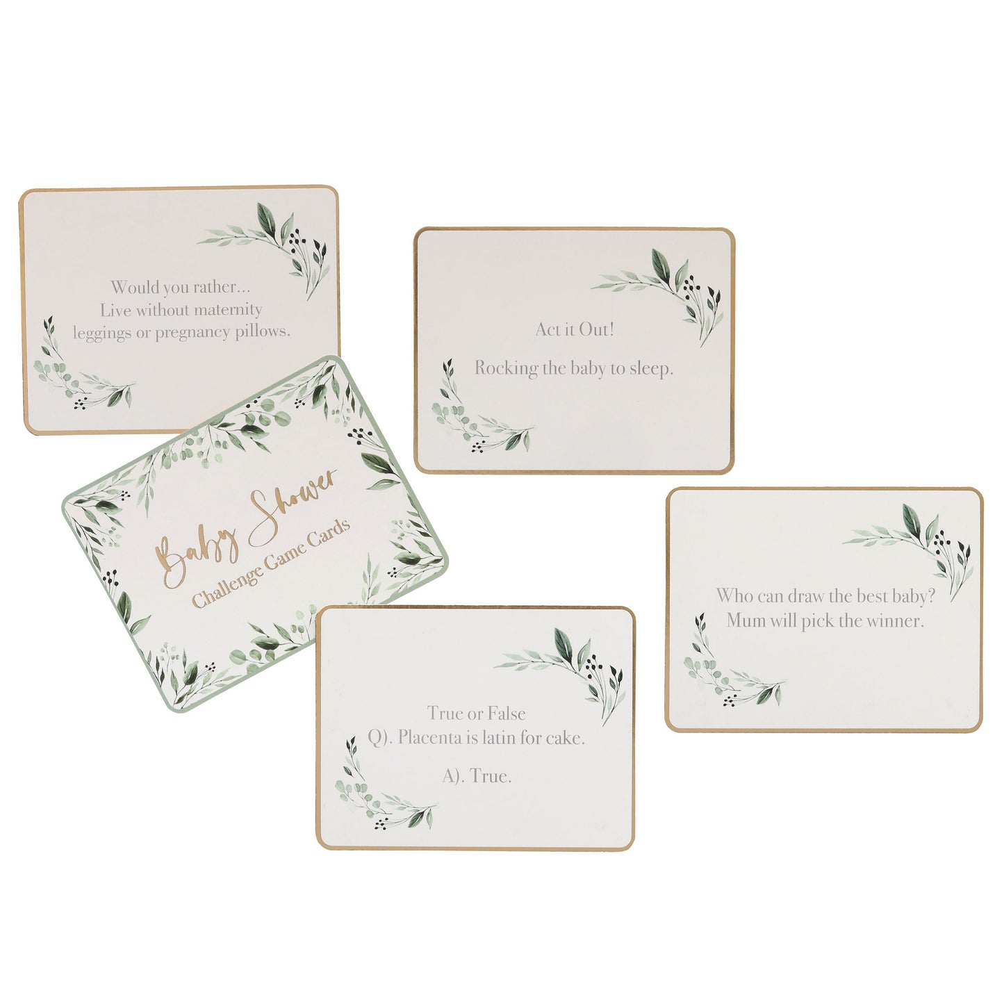 Baby Shower Game: 24 Challenge Cards - True or False, Would You Rather