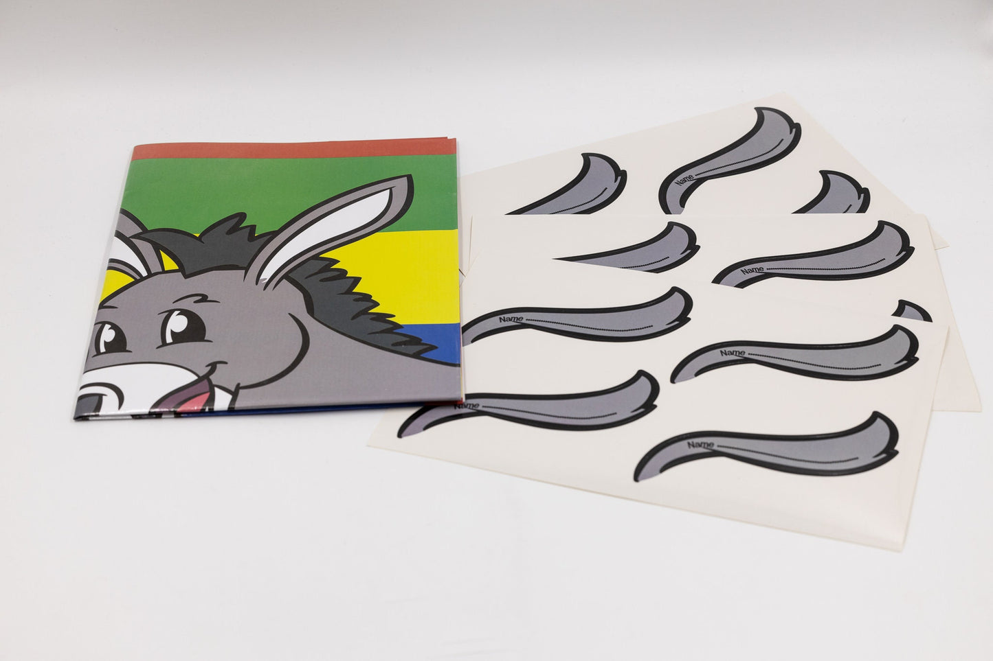 Pin the Tail on the Donkey Party Game: A1 Vintage Design with Tail Stickers