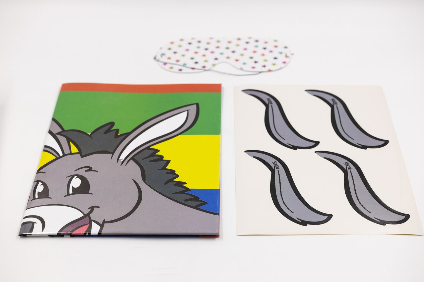 Pin the Tail on the Donkey Party Game: A1 Vintage Design with Tail Stickers