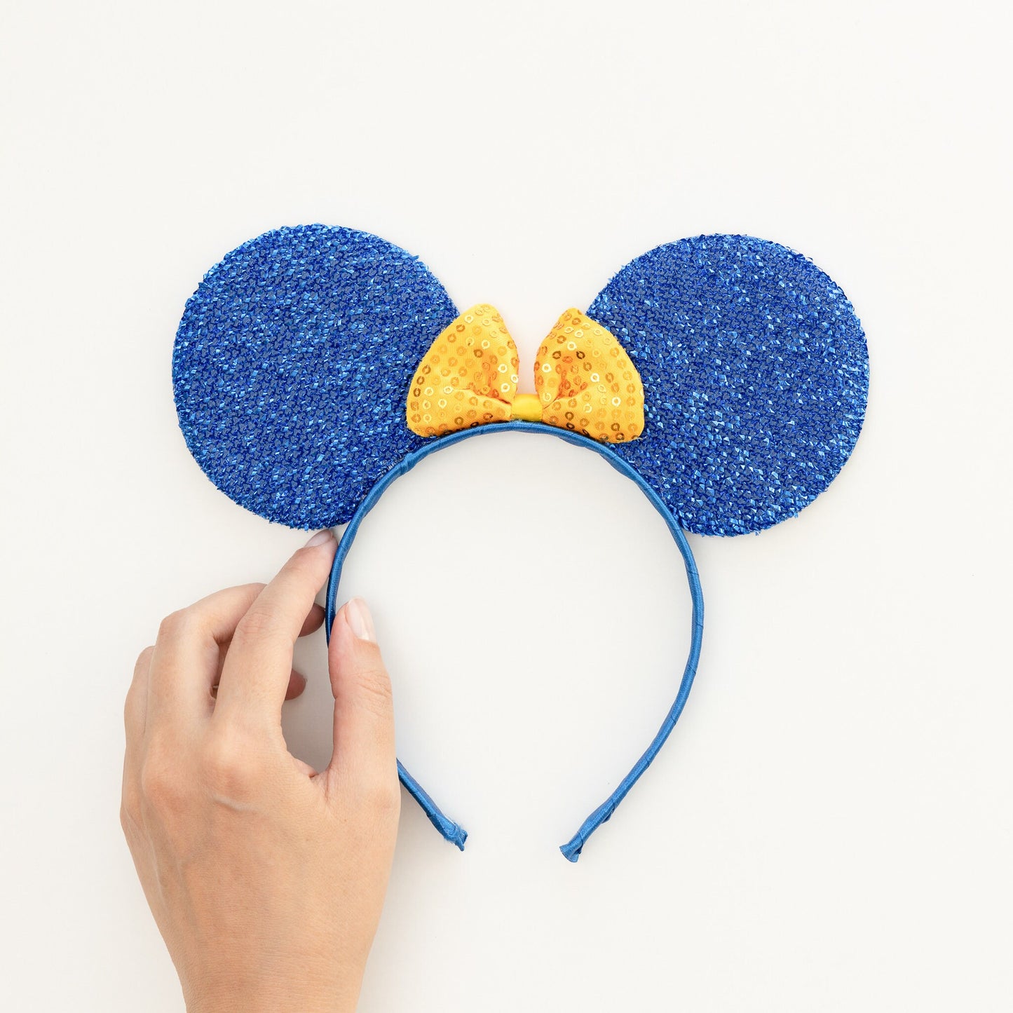 Dark Blue Minnie mouse ears hairband fancy dress party hen night glitter colour Keechi & co.