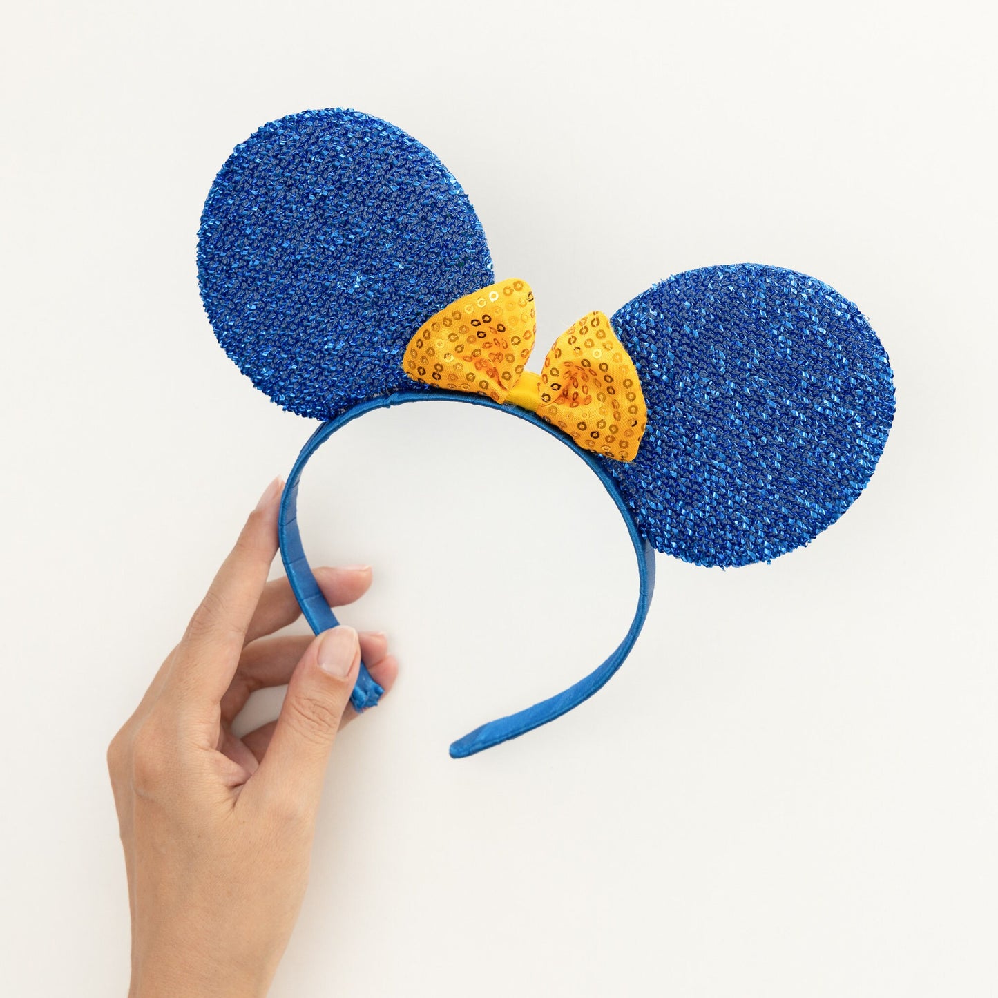 Dark Blue Minnie mouse ears hairband fancy dress party hen night glitter colour Keechi & co.