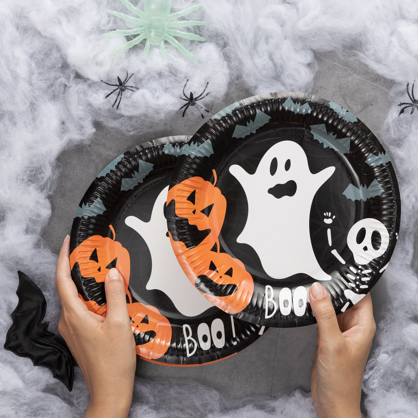 Halloween Paper Plates 22.5cm 8pk - Kids Party Table Decoration Decor Setting Keechi & co.