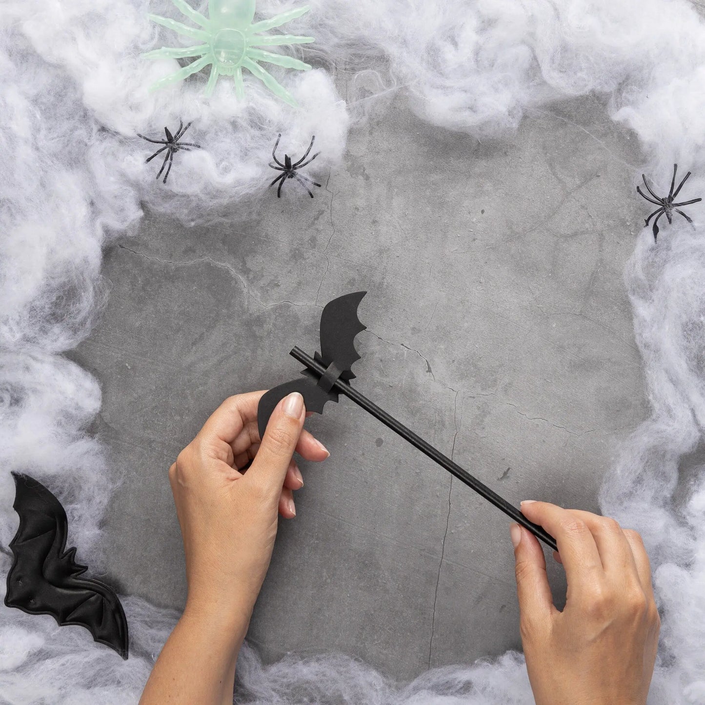 Halloween Bat Paper Straws Party Table Accessory Tableware Supplies 16 x Keechi & co.