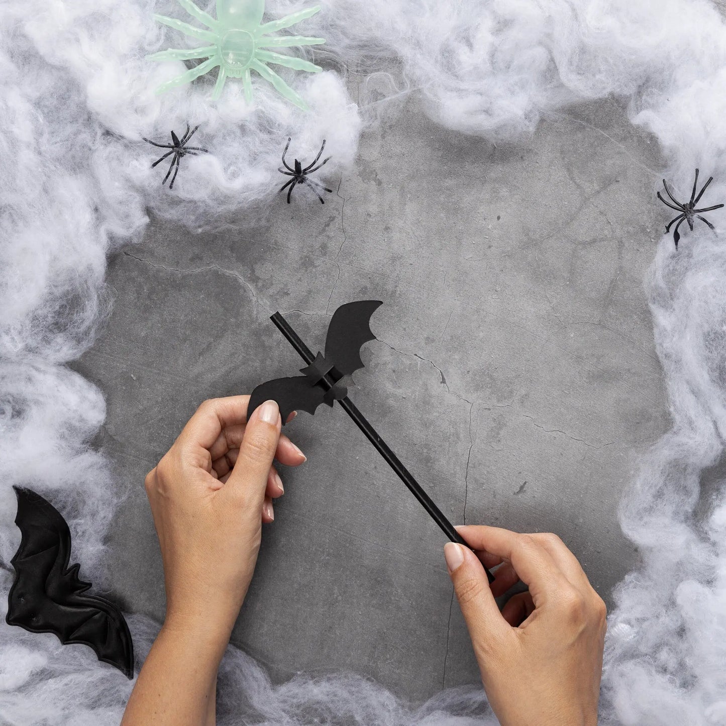 Halloween Bat Paper Straws Party Table Accessory Tableware Supplies 16 x Keechi & co.