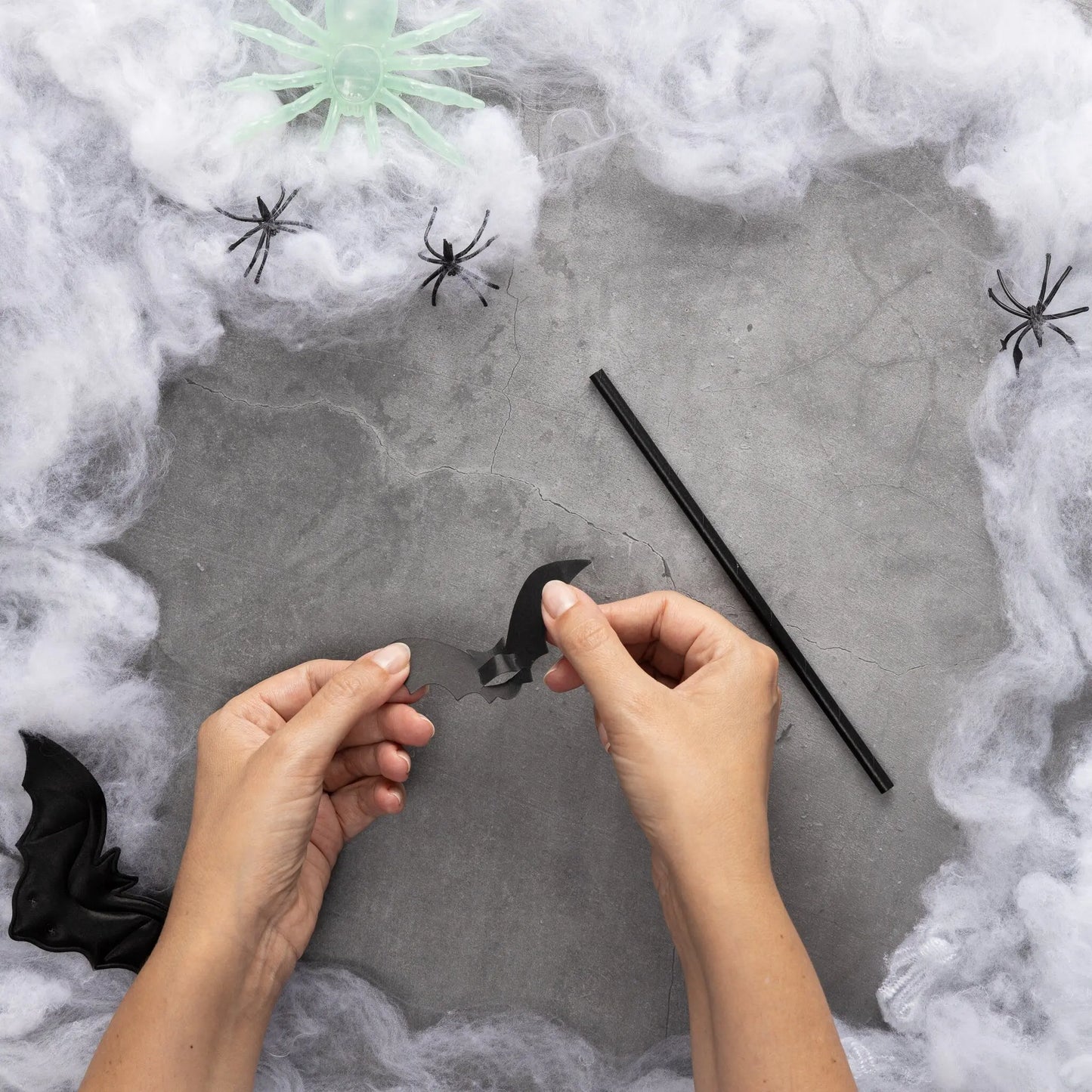 Halloween Bat Paper Straws Party Table Accessory Tableware Supplies 16 x Keechi & co.