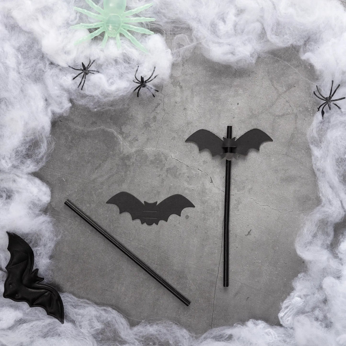 Halloween Bat Paper Straws Party Table Accessory Tableware Supplies 16 x Keechi & co.