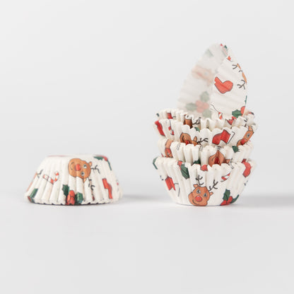 Mini Christmas Cupcake Cases – Petits Fours – Pack of 100 – image 5
