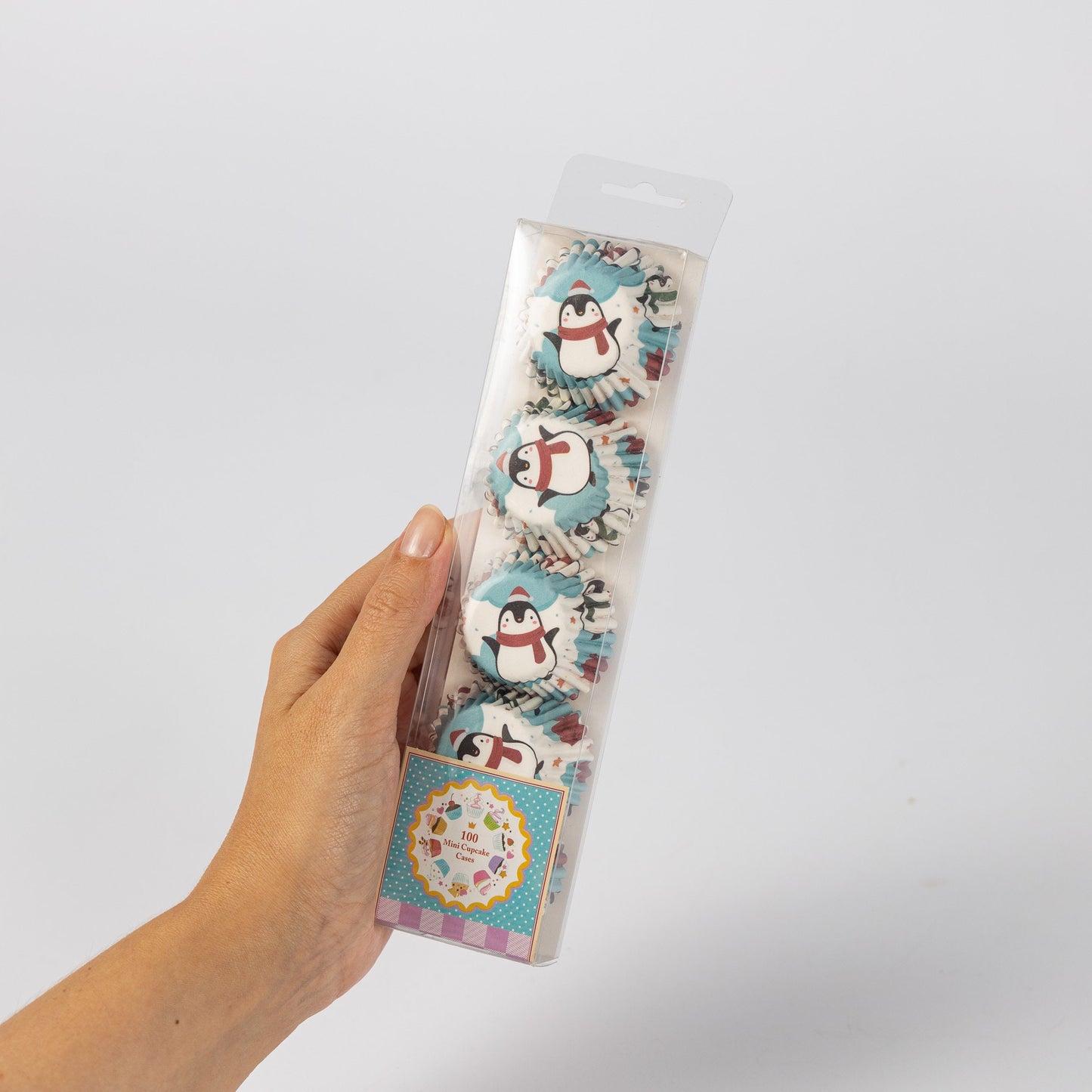 100 Mini Cupcake Cases Baking Muffin Cake Petits Fours Christmas Designs