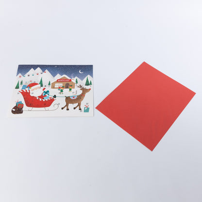 Traditional Nativity Advent Calendar Card with Envelope – Sleigh Design – image 3