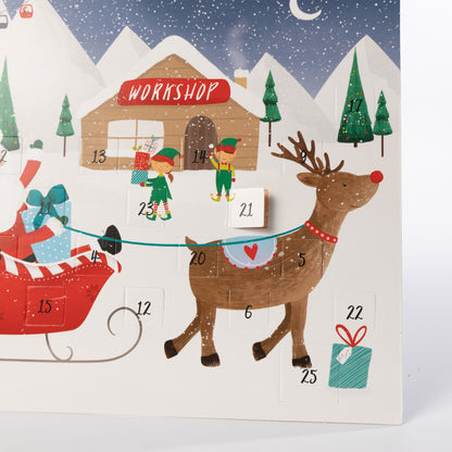 Traditional Nativity Advent Calendar Card with Envelope – Sleigh Design – image 6