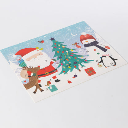 Traditional Nativity Advent Calendar Card with Envelope – Tree Design – image 2