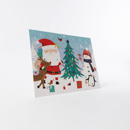 Traditional Nativity Advent Calendar Card with Envelope – Tree Design – image 3