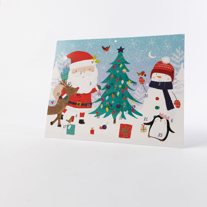 Traditional Nativity Advent Calendar Card with Envelope – Tree Design