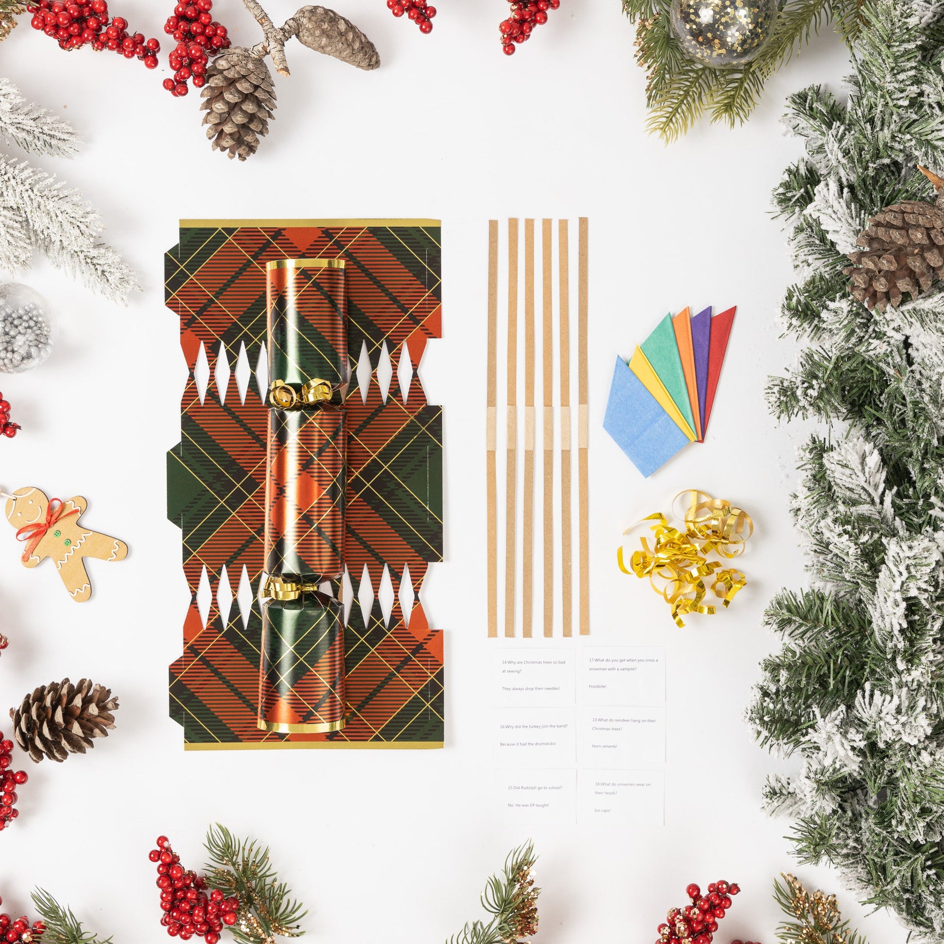 DIY Christmas Cracker Kit: 12 Crackers, Hats, Snaps & Jokes Etsy