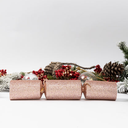Make Your Own Christmas Cracker Kit – Rose Gold Glitter – 12 Pack – image 2