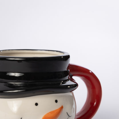 Santa & Snowman Ceramic Christmas Mugs – Set of 2 – image 4