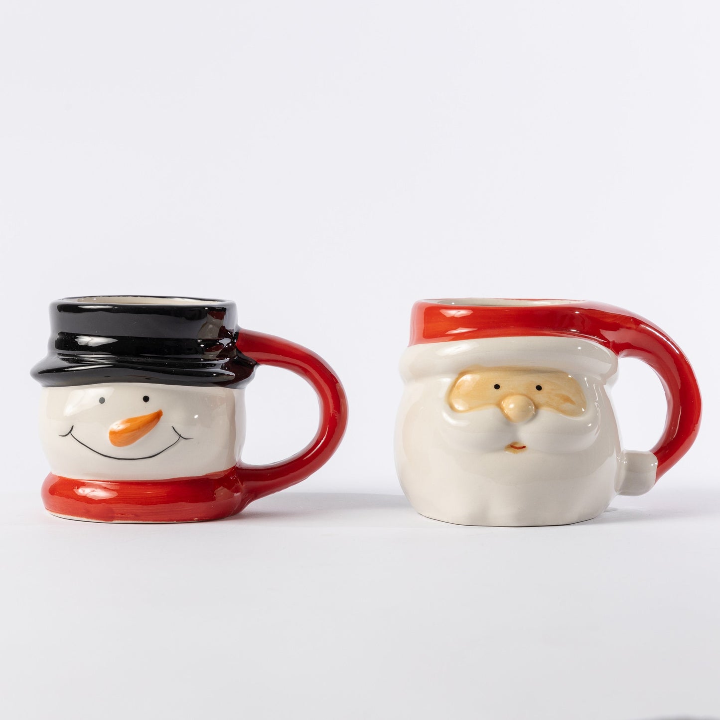 2 X Santa & Snowman Ceramic Mug Cup Christmas Kitchen Tableware Food Drinks