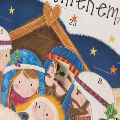 Traditional Nativity Advent Calendar Card with Envelope – image 7
