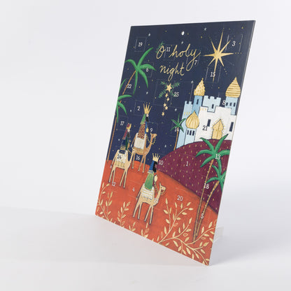 Traditional Nativity Advent Calendar Card with Envelope – Holy Night – image 2