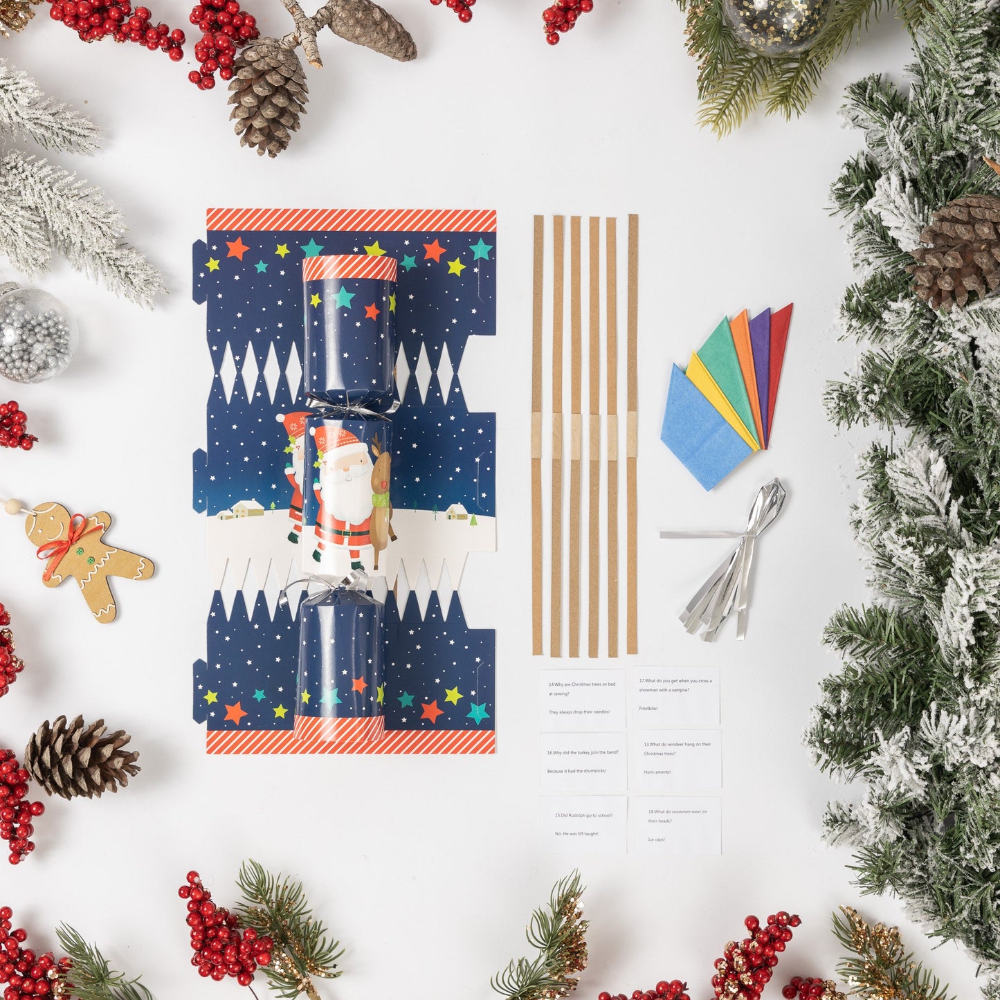DIY Christmas Cracker Kit: 12 Crackers, Hats, Snaps & Jokes Etsy