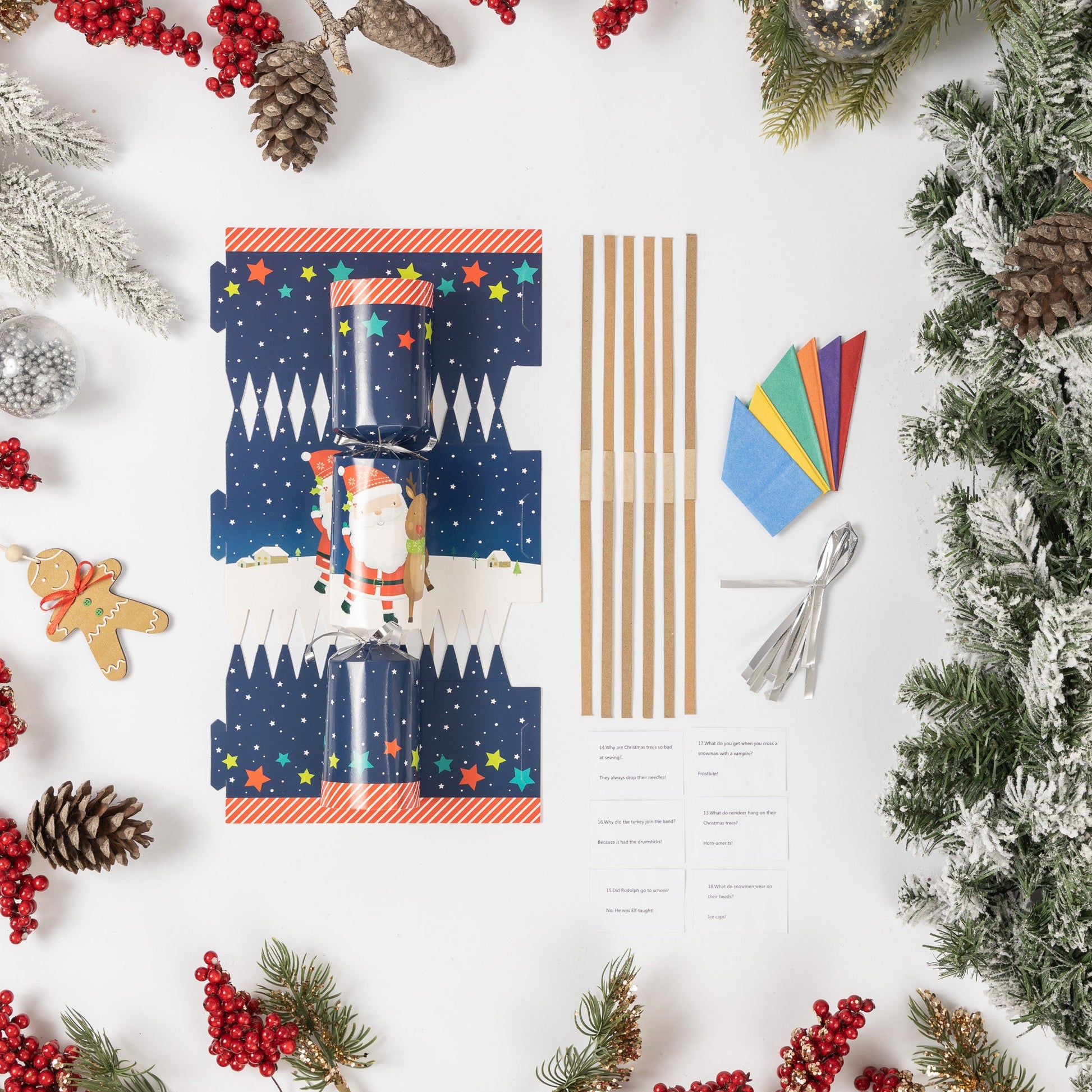DIY Christmas Cracker Kit: 12 Crackers, Hats, Snaps & Jokes Etsy